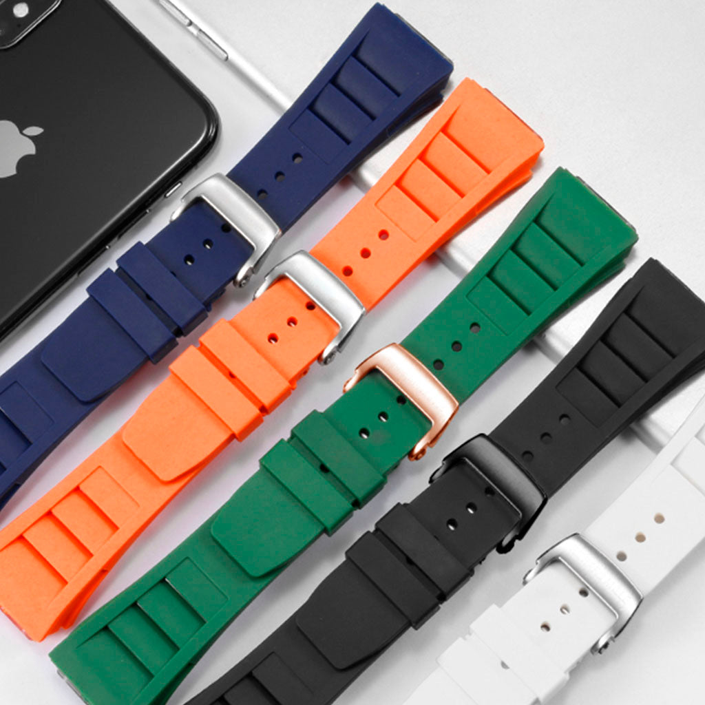 Pulseira Preta Borracha compatível com Pagani Design Birmingham